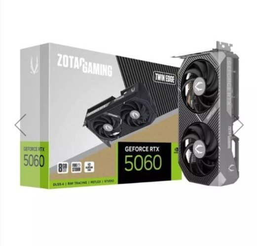 بطاقة ZOTAC GeForce RTX 5060 Twin Edge 8GB — صورة من Geekay، تحقق 12 أغسطس 2026